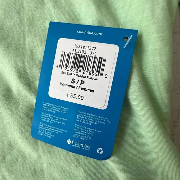 NWT Columbia Women’s Sun Trek Hooded Pullover in Key West Heather S - Picture 9 of 9